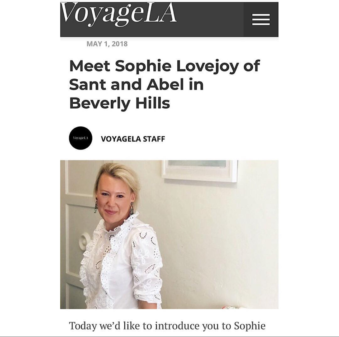 VoyageLA Meet Sophie