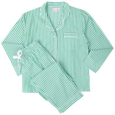 Women's Braddock Green Long PJ Set