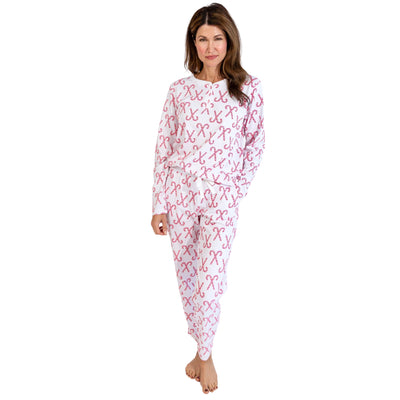 Women's Candy Cane Long PJ Set