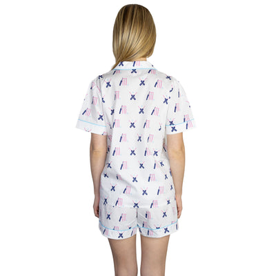 Women's Cricket Pink Short PJ Set