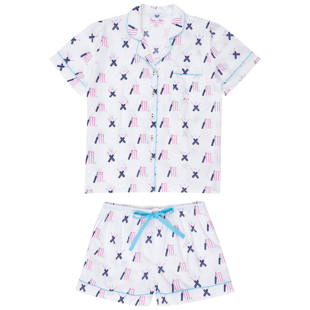 Women's Cricket Pink Short PJ Set