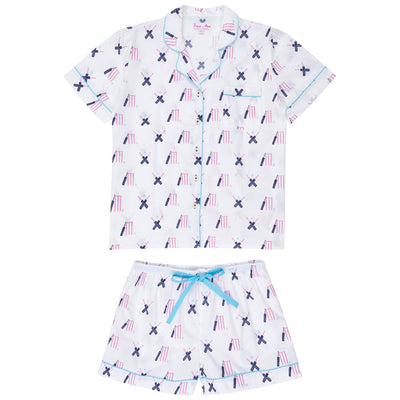 Women's Cricket Pink Short PJ Set