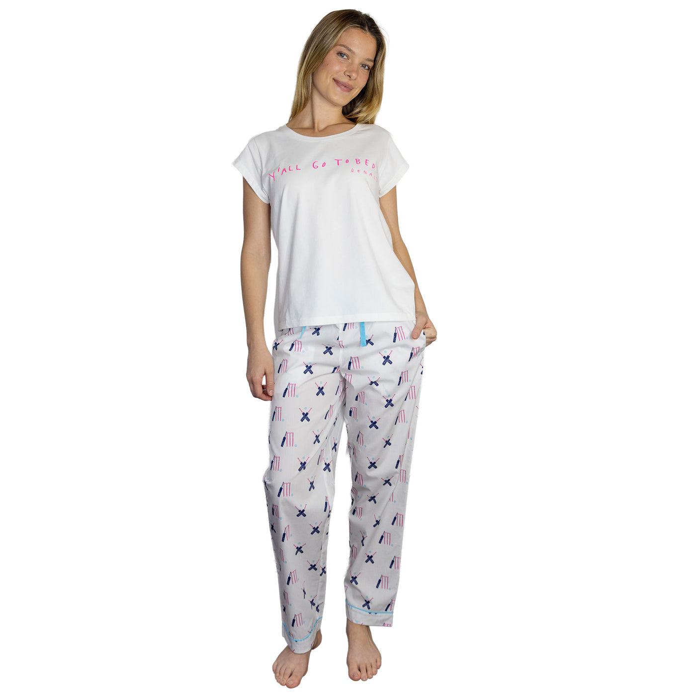 Women's Cricket Pink PJ Pants
