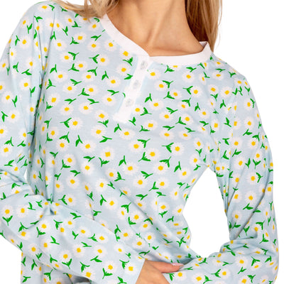 Women's Daisy Jersey Long PJ Set