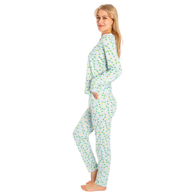 Women's Daisy Jersey Long PJ Set