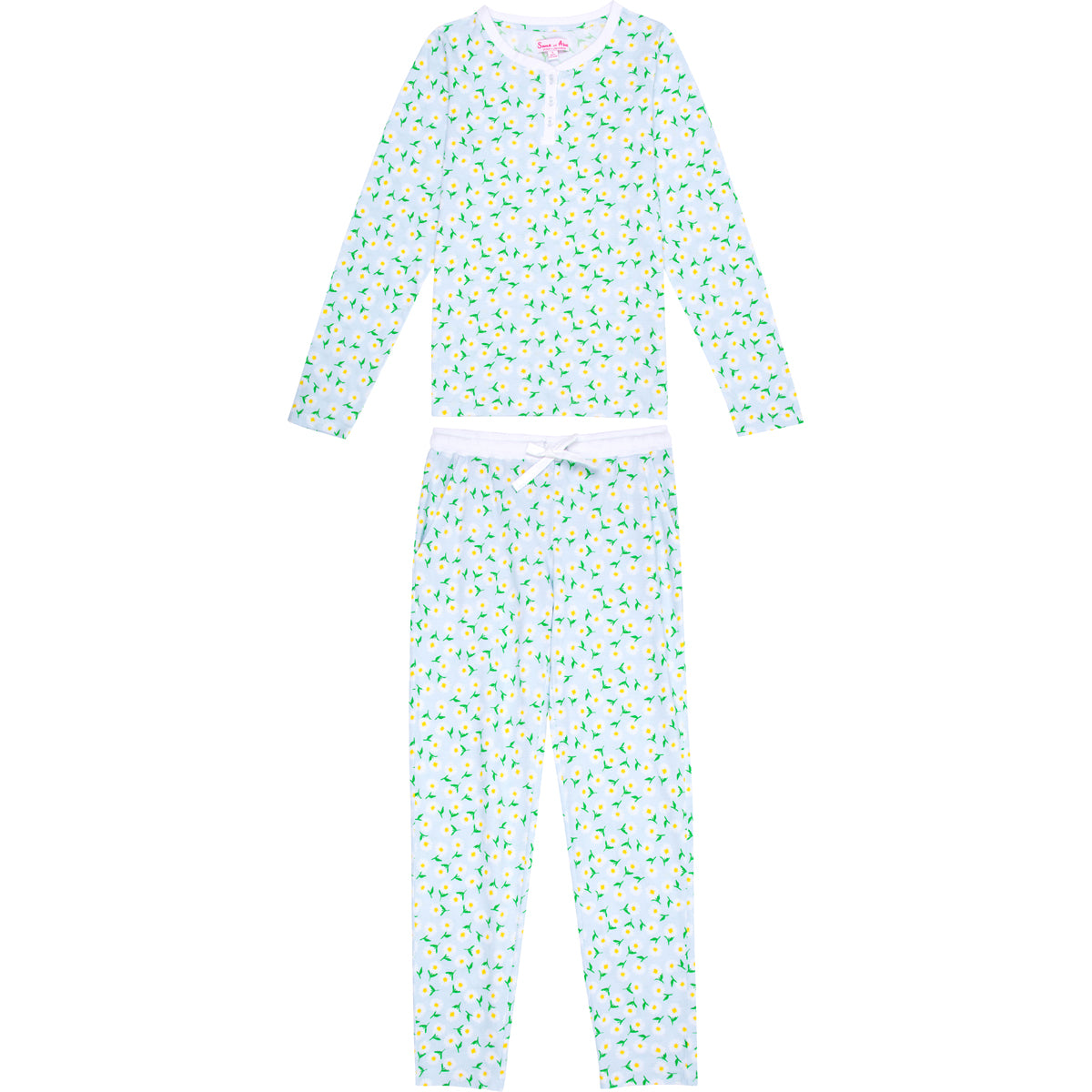 Women's Daisy Jersey Long PJ Set