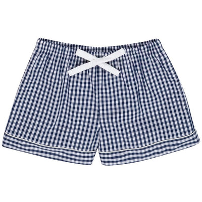 Women's Hepburn Gingham Navy Boxer Shorts