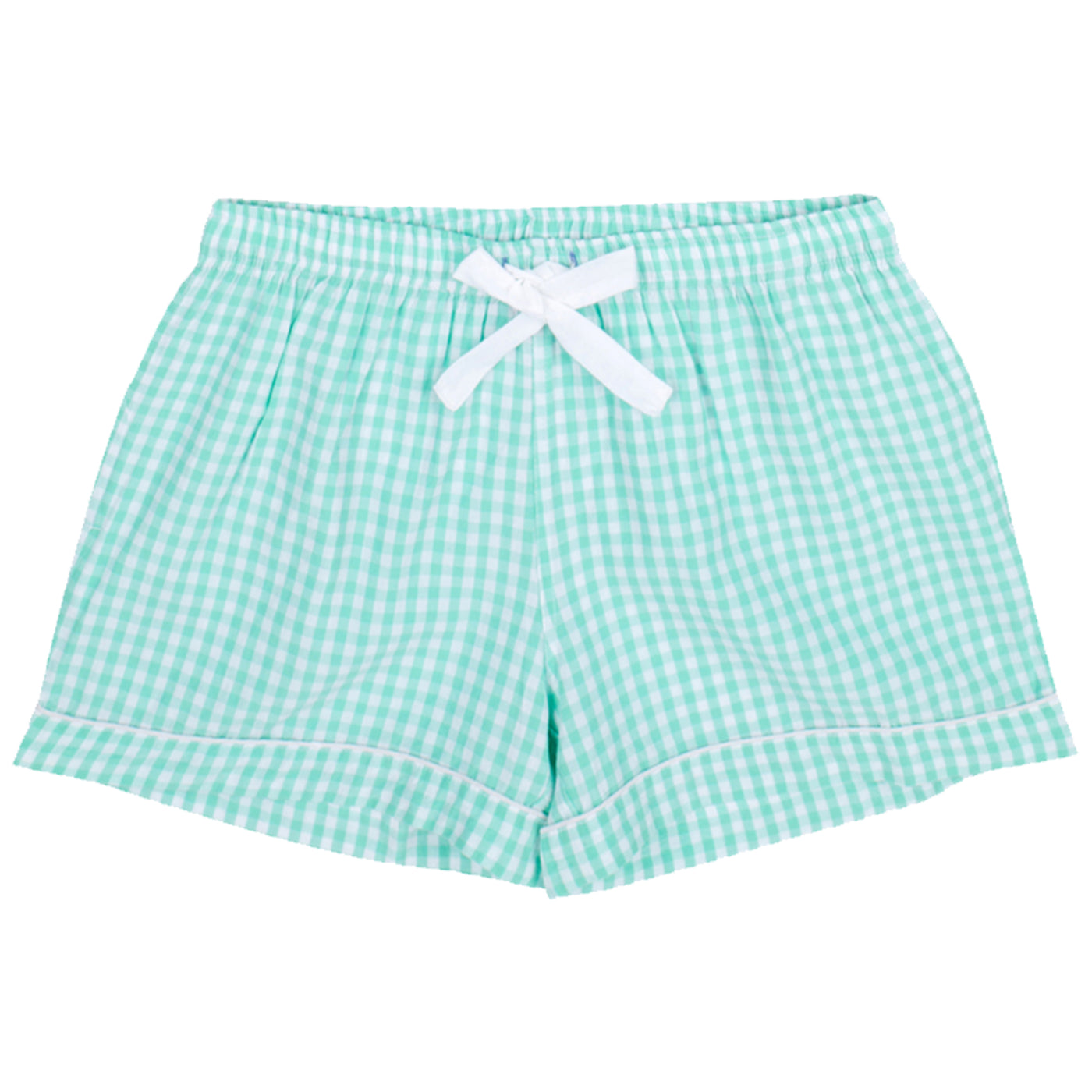 Women's Hepburn Gingham Mint Boxer Shorts