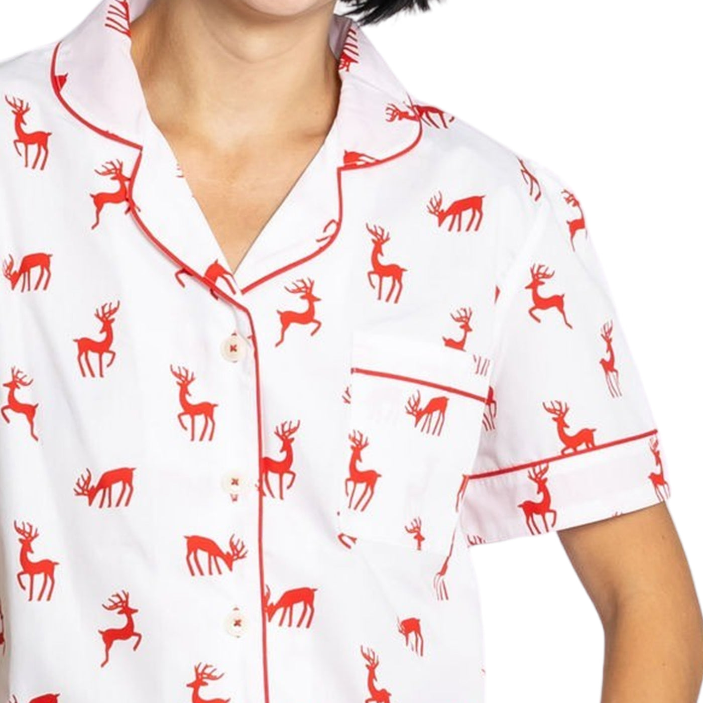 Women's Reindeer Red Short PJ Set