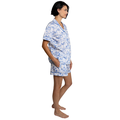 Women's Skydog Blue Short PJ Set