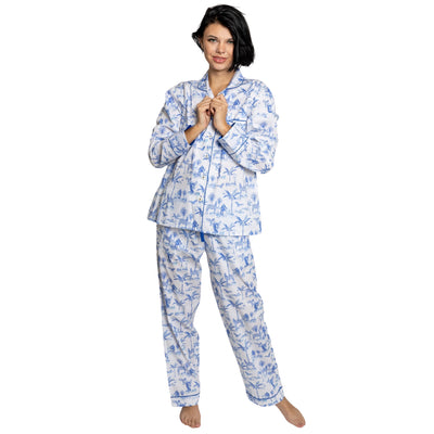 Women's Skydog Blue Long PJ Set