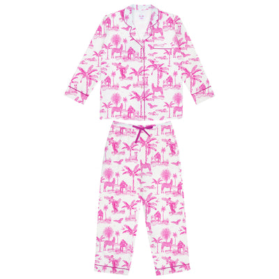 Women's Skydog Pink Long PJ Set