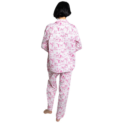 Women's Skydog Pink Long PJ Set