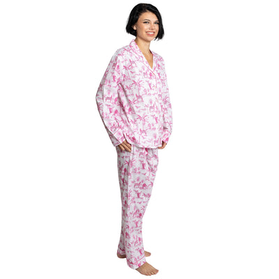 Women's Skydog Pink Long PJ Set