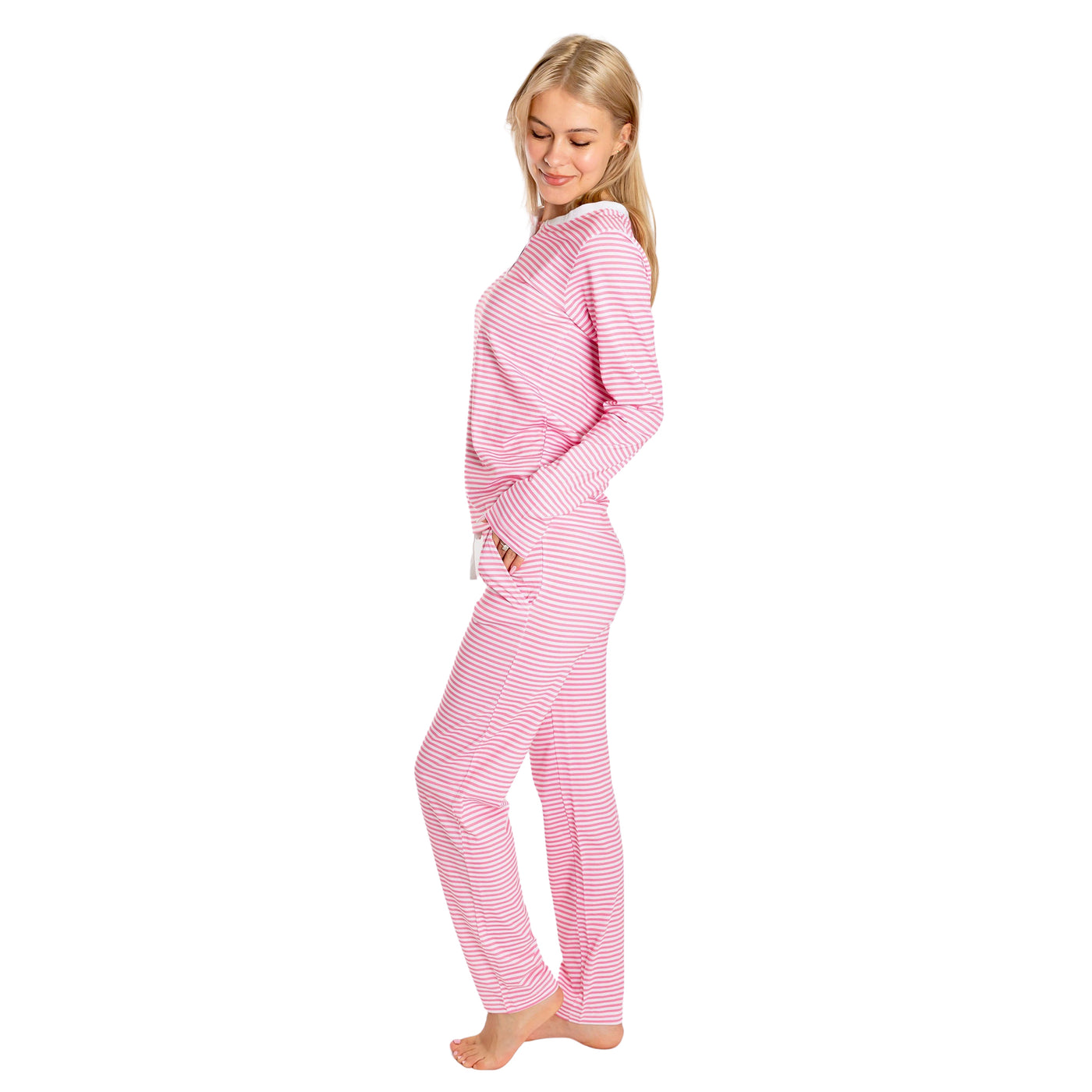 Women's Peony Jersey Long PJ Set