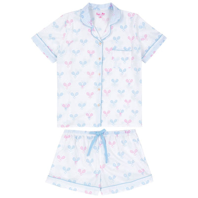Women's Tennis Bows Short PJ Set