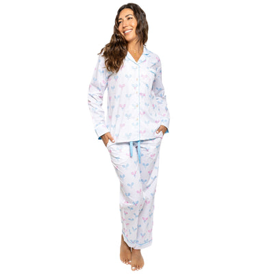 Women's Tennis Bows Long PJ Set