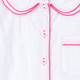 Girls White Cambric Long Sleeve PJ Set