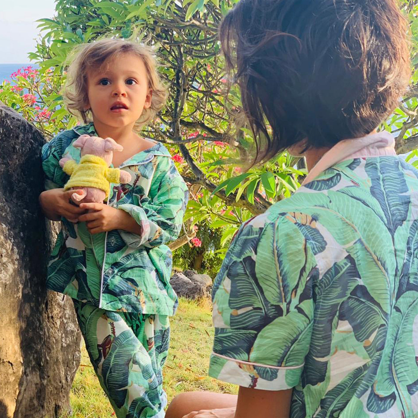 Kids Martinique® Green Banana Leaf PJ Set