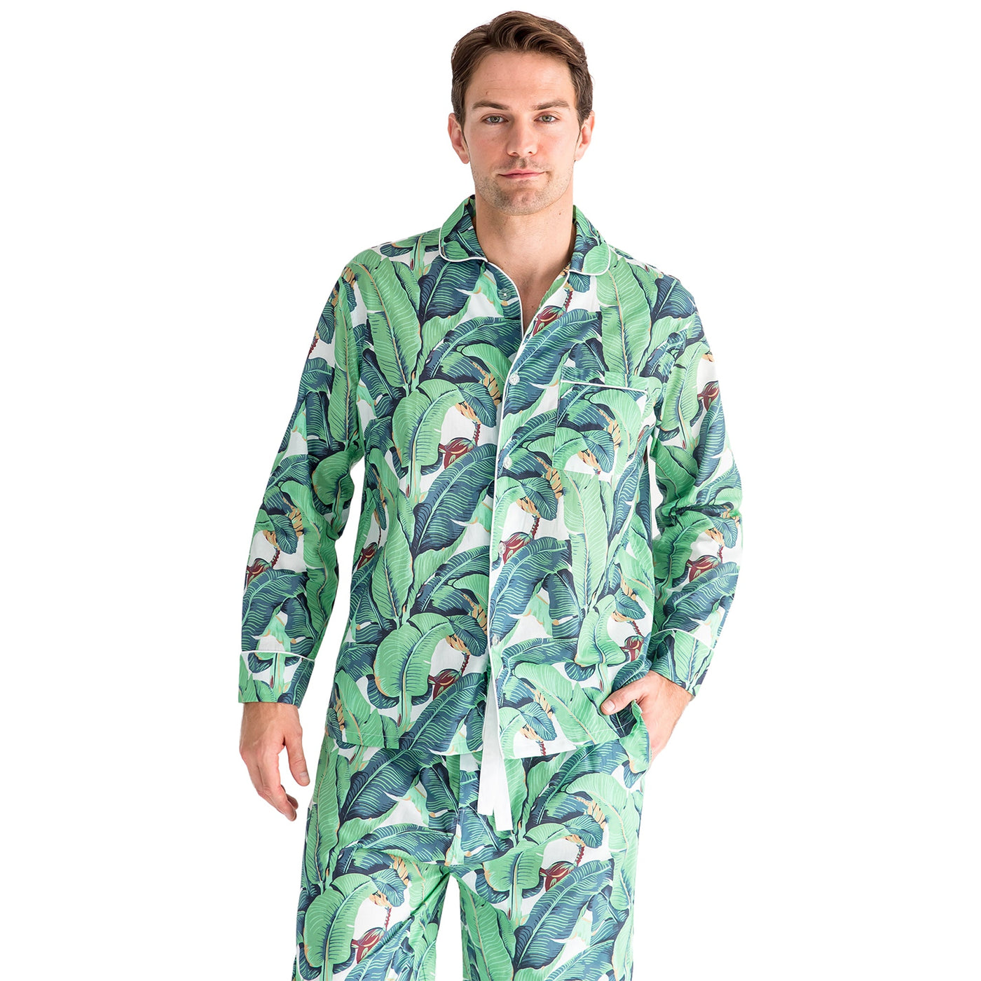 Men's Martinique® Banana Leaf Shirt + PJ Pant Set