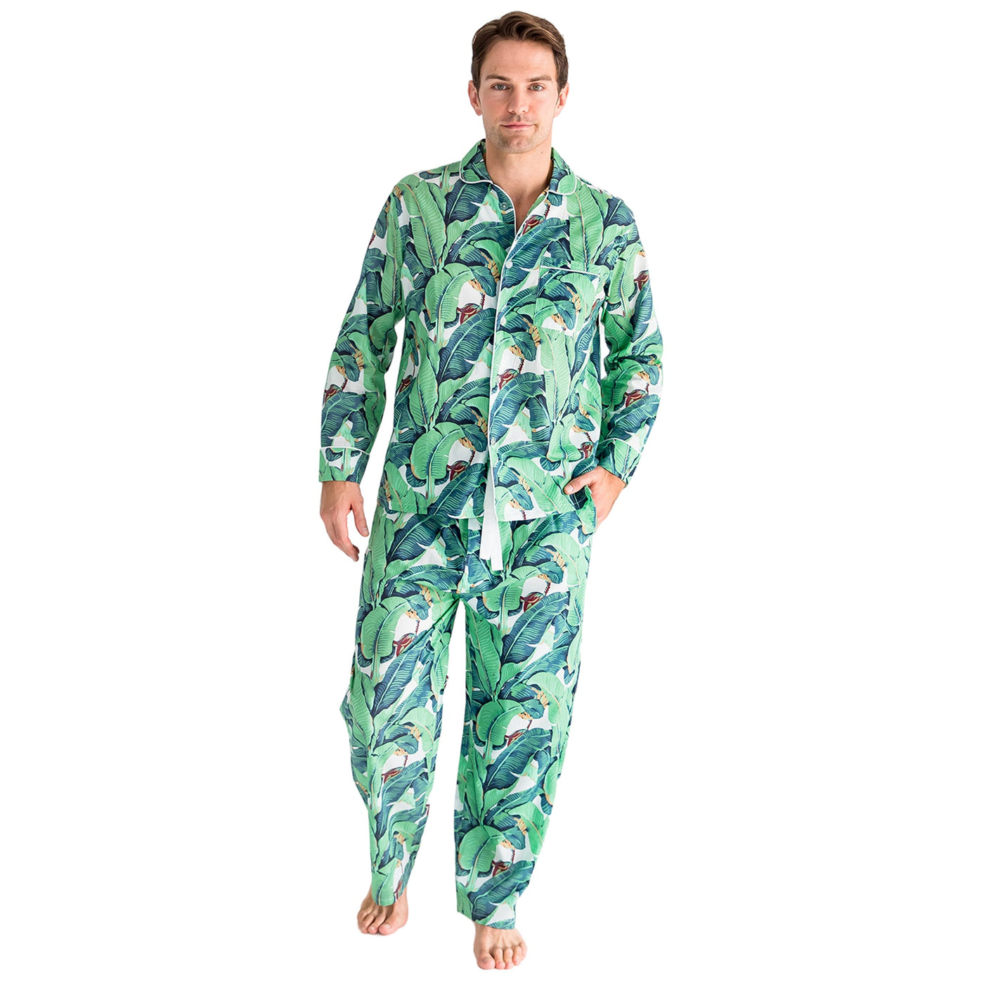 Men's Martinique® Banana Leaf Shirt + PJ Pant Set