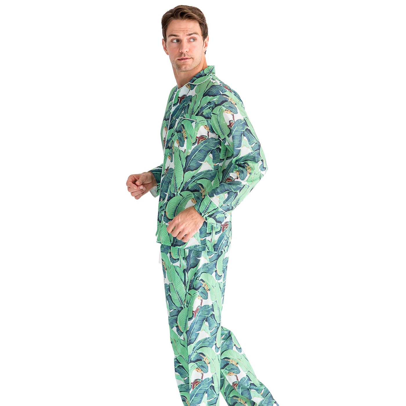 Men's Martinique® Banana Leaf Shirt + PJ Pant Set