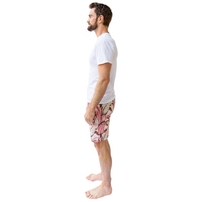 Men's Pink Martinique®, Banana Leaf Sleep Shorts