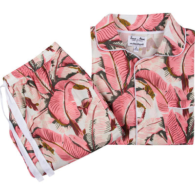 Men's Pink Martinique®, Banana Leaf Shirt + PJ Pant Set