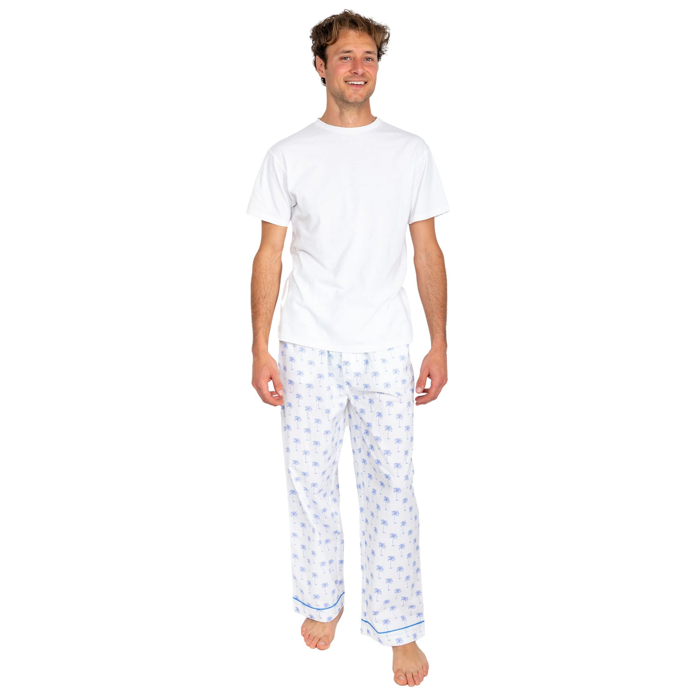 Men's Blue Palm Tree PJ Pants