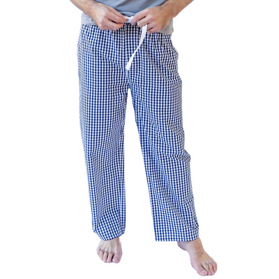 Men's Hepburn Gingham Navy PJ Pants