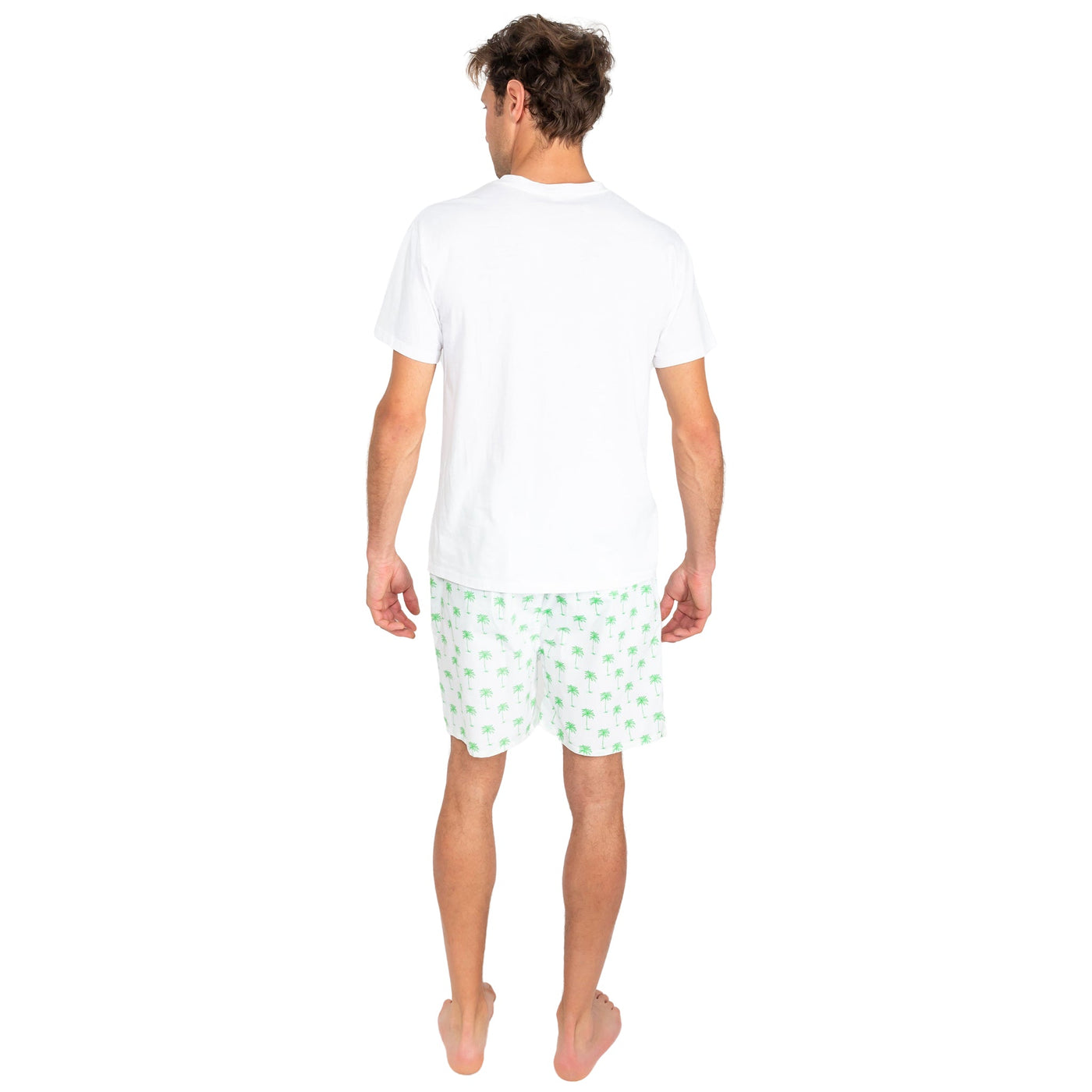 Men's Green Palm Tree Sleep Shorts