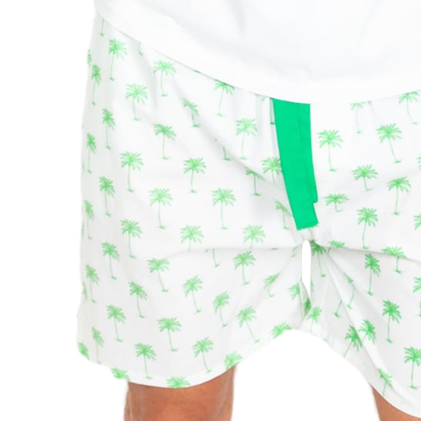 Men's Green Palm Tree Sleep Shorts