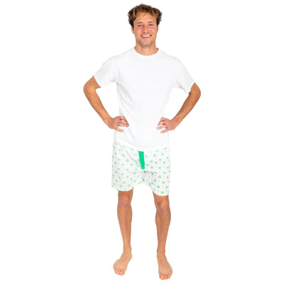 Men's Green Palm Tree Sleep Shorts