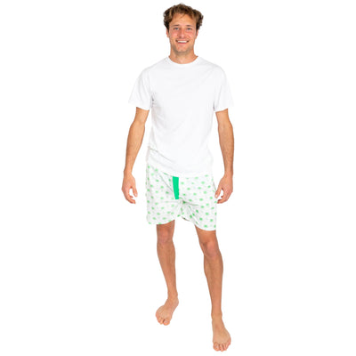 Men's Green Palm Tree Sleep Shorts