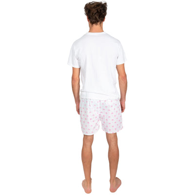 Men's Pink Palm Tree Sleep Shorts