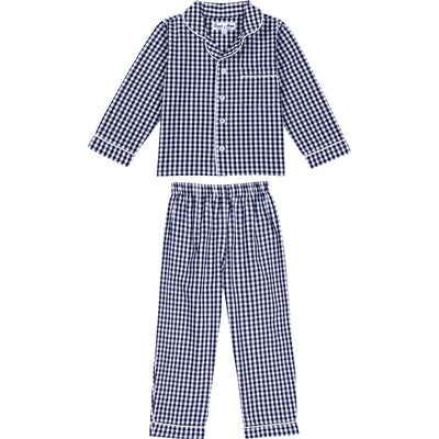 Kids Hepburn Gingham Navy PJ Set