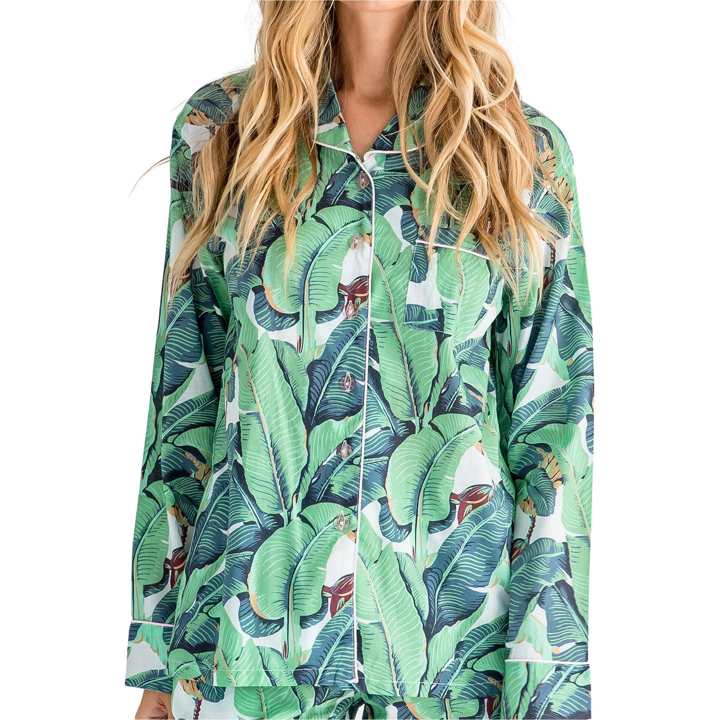 Women's Martinique® Banana Leaf Shirt + PJ Pant Set