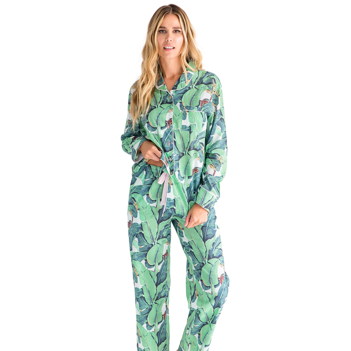 Women's Martinique® Banana Leaf Shirt + PJ Pant Set