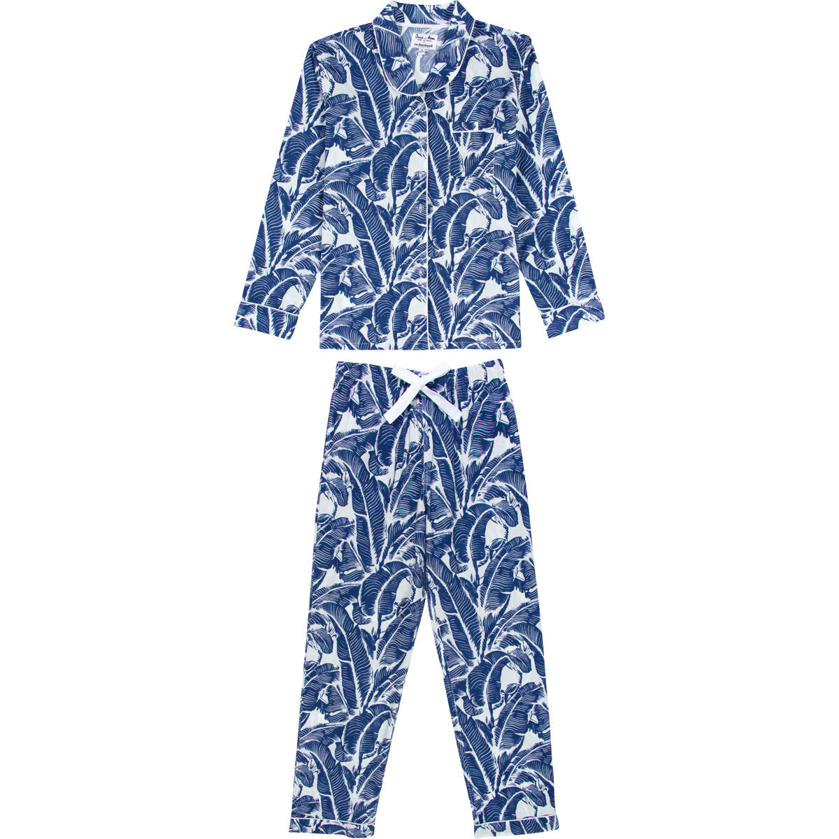 Women's Martinique® Blue Banana Leaf Long PJ Set