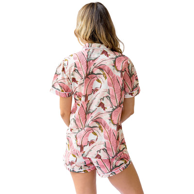 Women's Pink Martinique®, Banana Leaf Shirt + Boxer Set