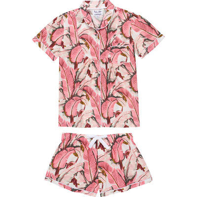Women's Pink Martinique®, Banana Leaf Shirt + Boxer Set