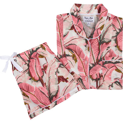 Women's Pink Martinique®, Banana Leaf Shirt + Boxer Set