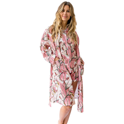 Women's Pink Martinique®, Banana Leaf Robe