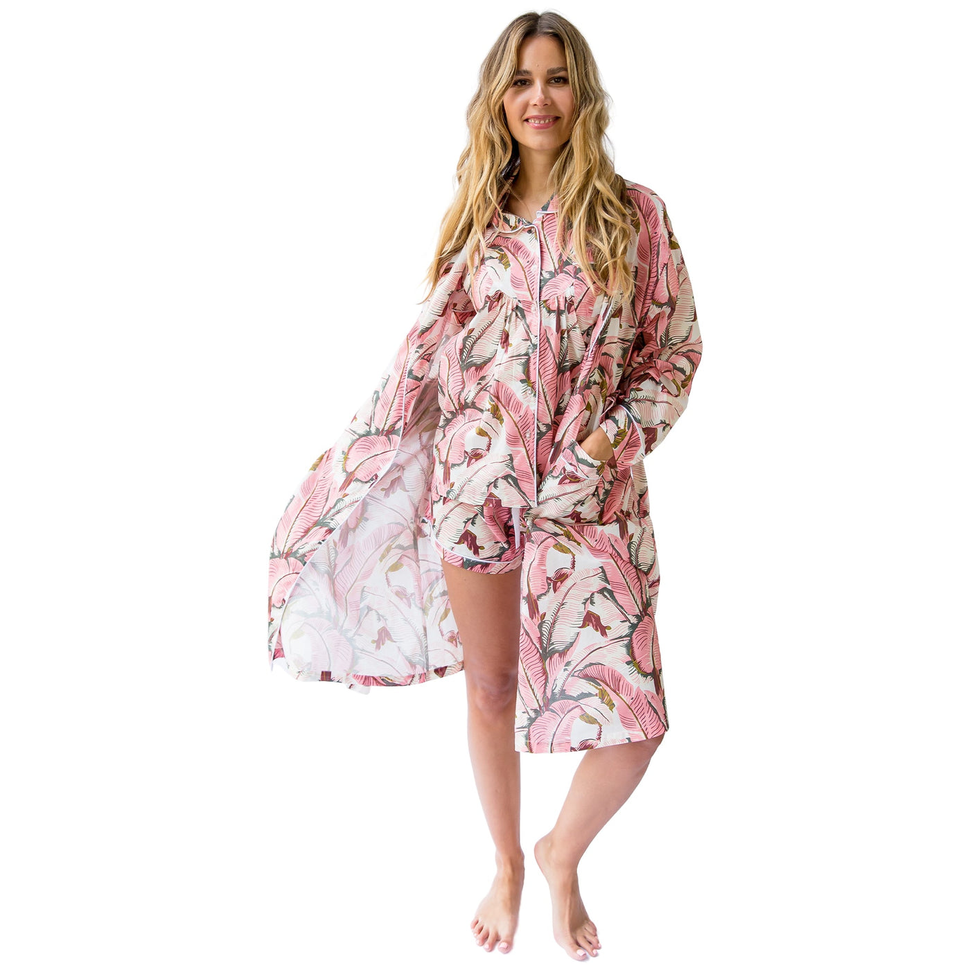 Women's Pink Martinique®, Banana Leaf Robe