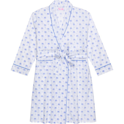 Women's Blue Palm Tree Robe