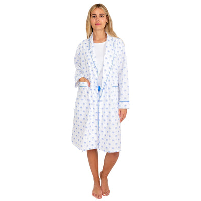 Women's Blue Palm Tree Robe