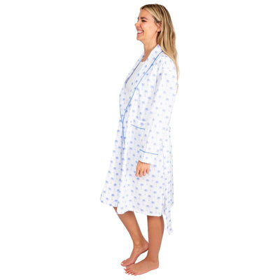 Women's Blue Palm Tree Robe