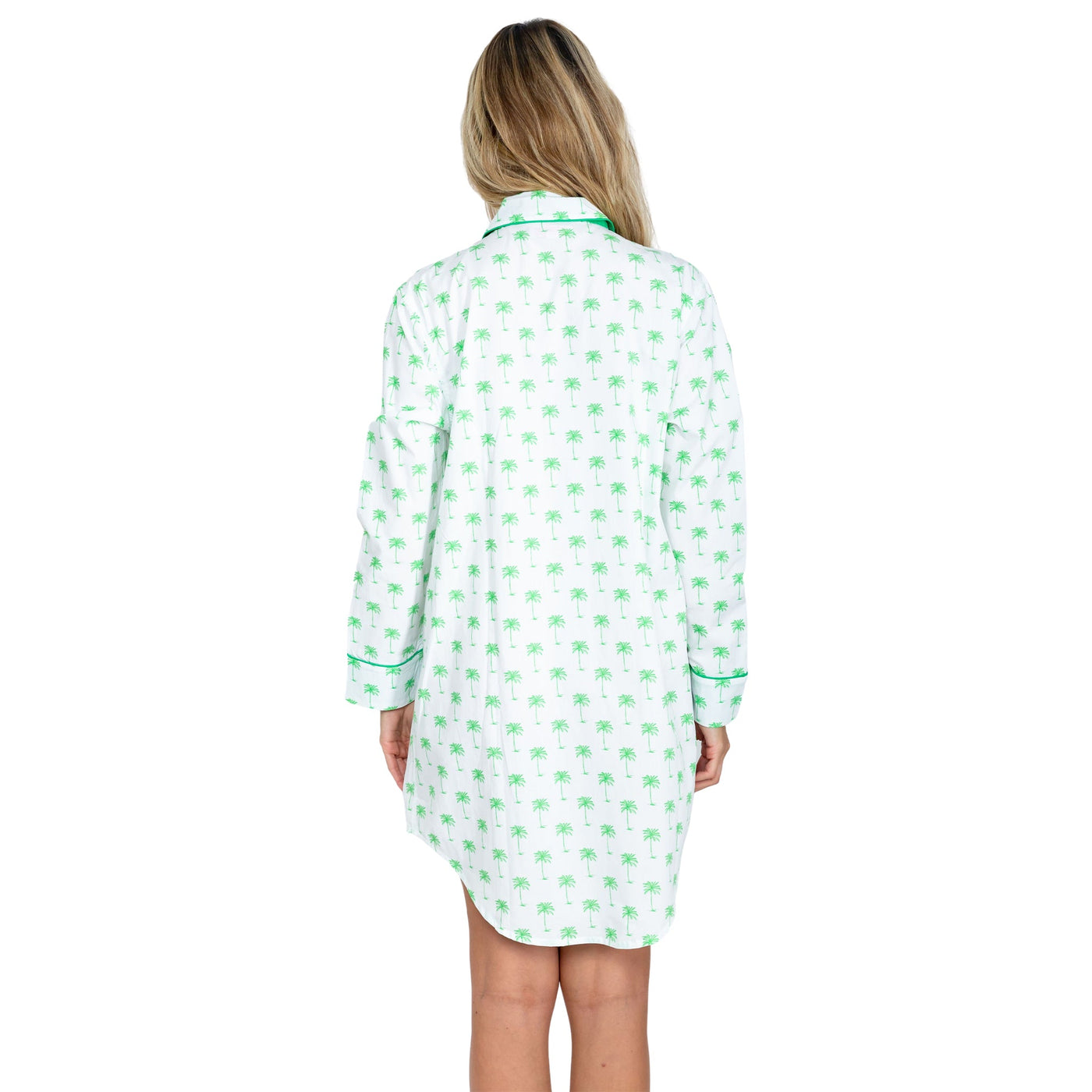 Women's Green Palm Tree Night Shirt