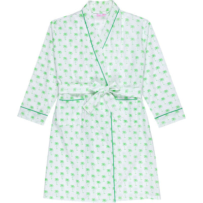 Women's Green Palm Tree Robe