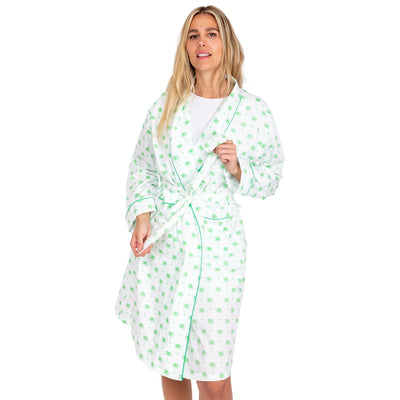 Women's Green Palm Tree Robe